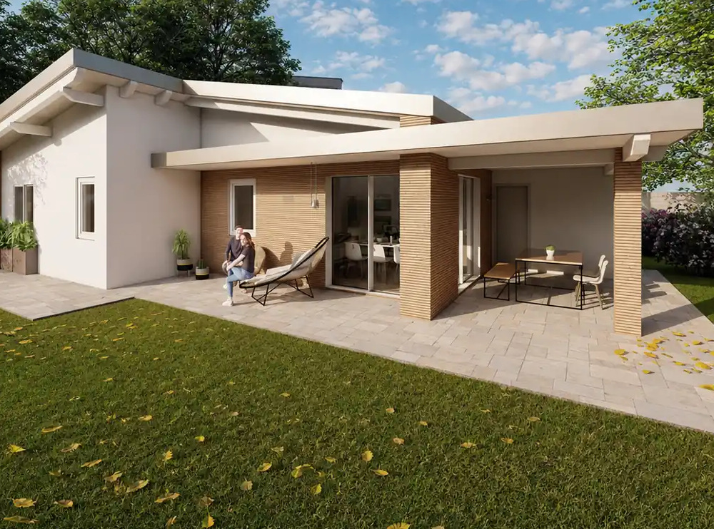 Palladium Villa 903 – Aussenansicht mit überdachter Veranda