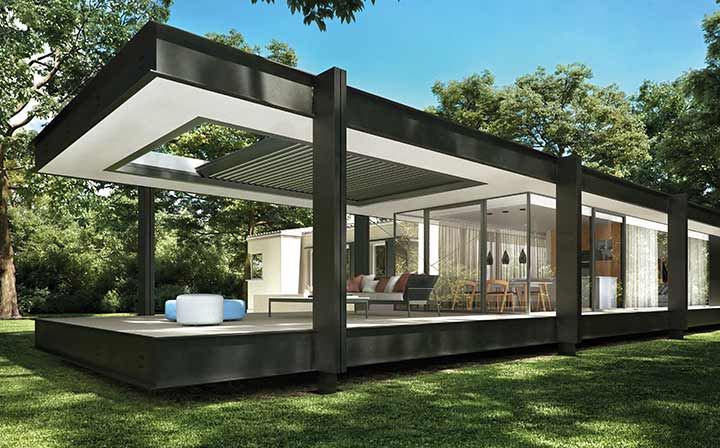 Lamellendach Pergola Brera Serie Pratic