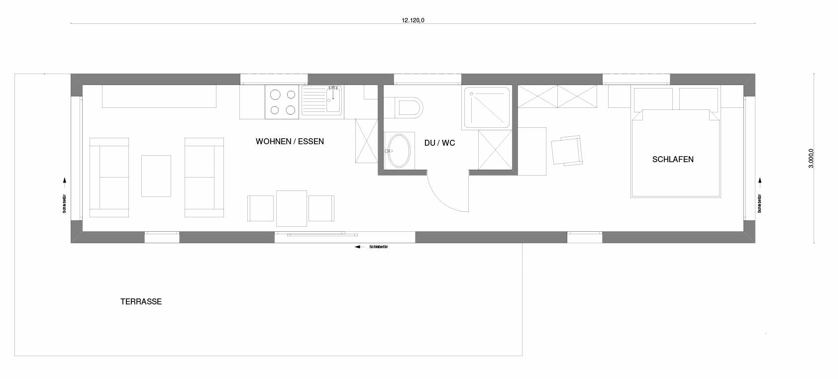 Tiny House - LE MicroHouse Grundriss