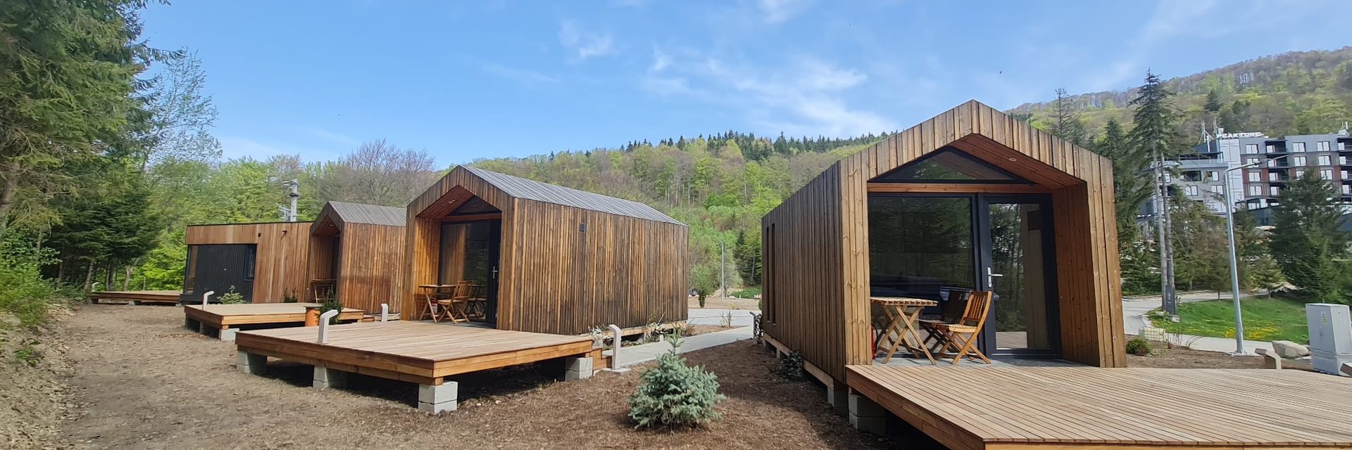 Palladium A-Shape, Au&szlig;enansicht des Moduls in Holzrahmenbauweise