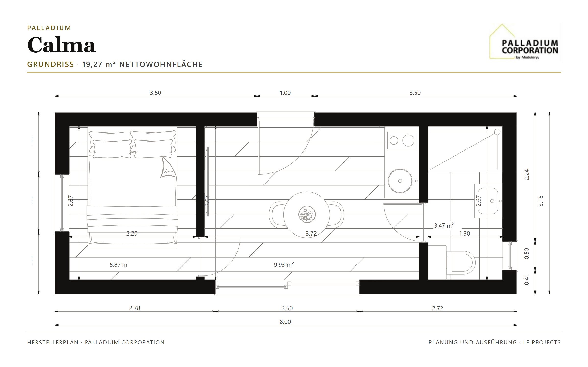 Palladium Calma &ndash; Grundriss, Planblatt