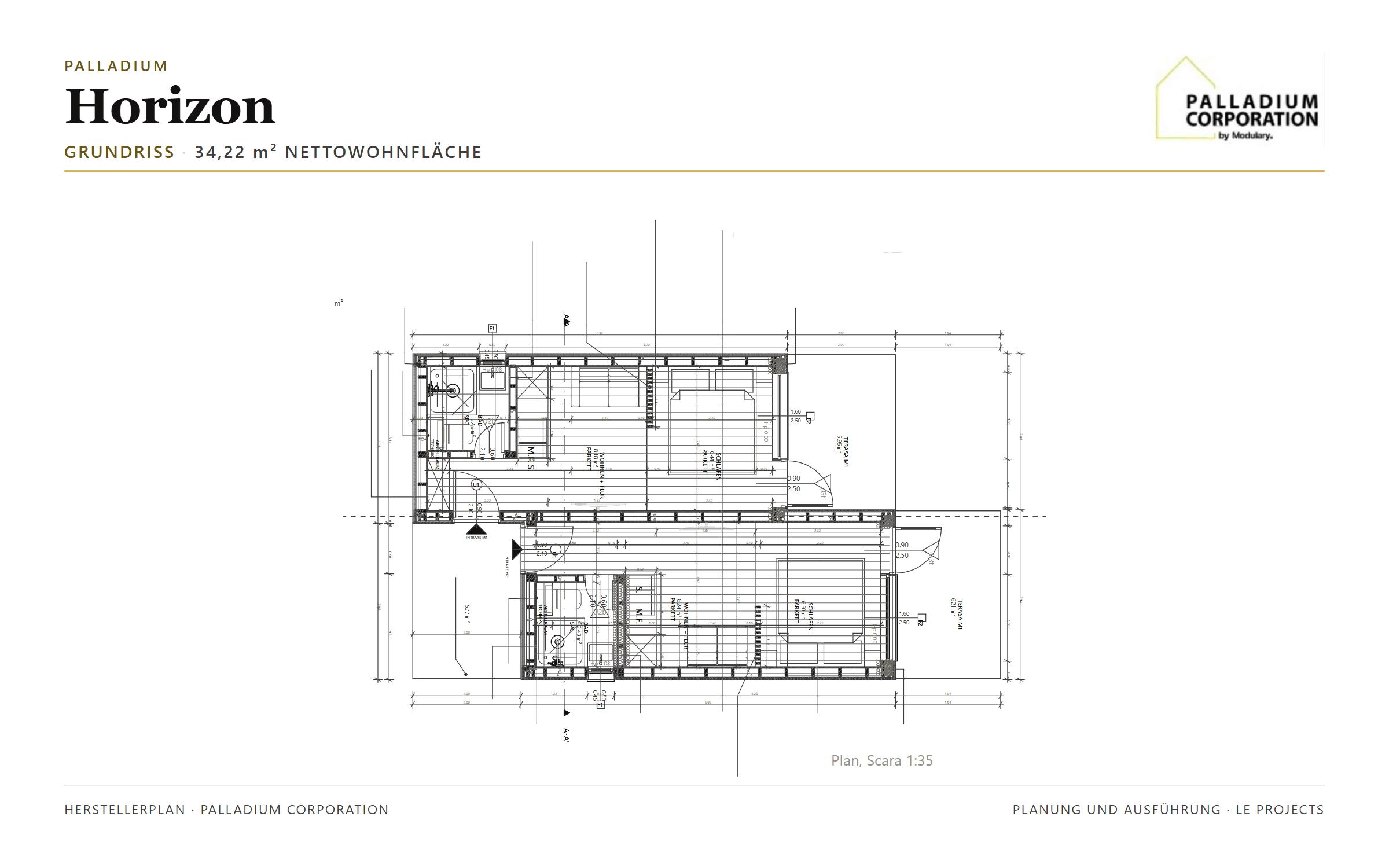 Palladium Horizon &ndash; Grundriss, Planblatt