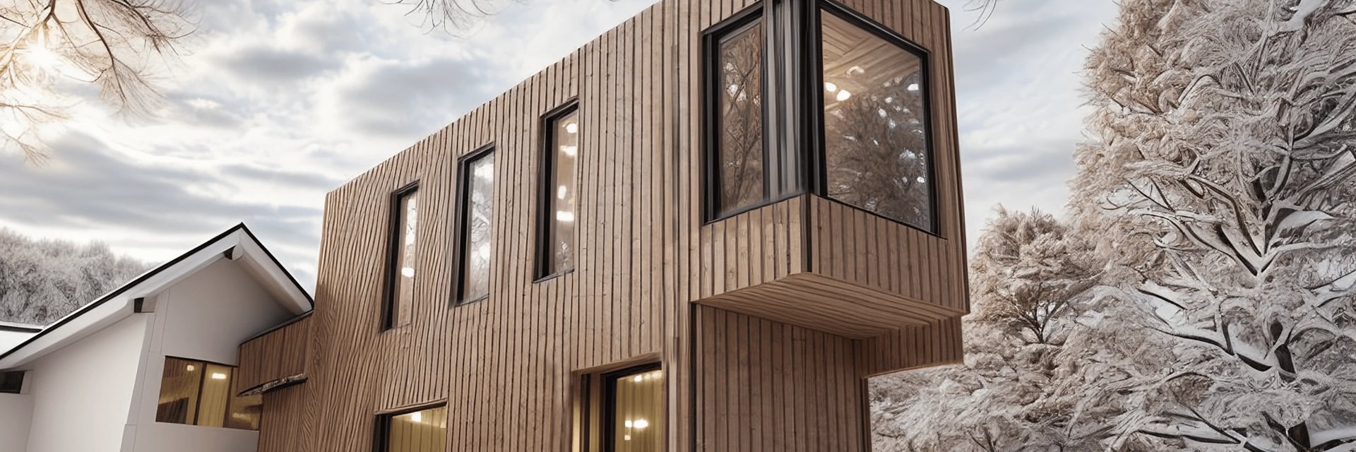 Visualisierung: Palladium MaxOffice, Au&szlig;enansicht des Moduls in Holzrahmenbauweise