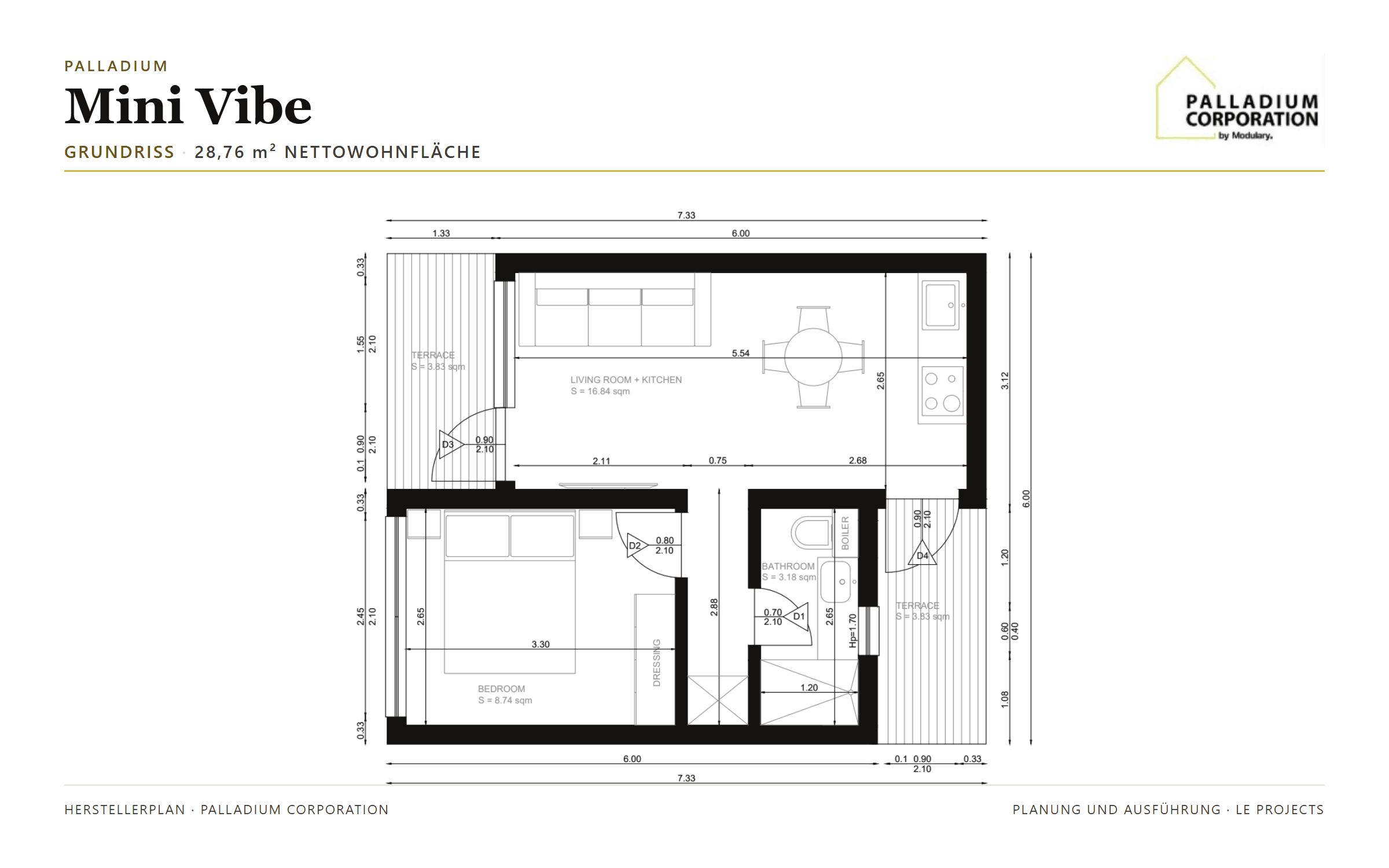 Palladium Mini Vibe &ndash; Grundriss, Planblatt
