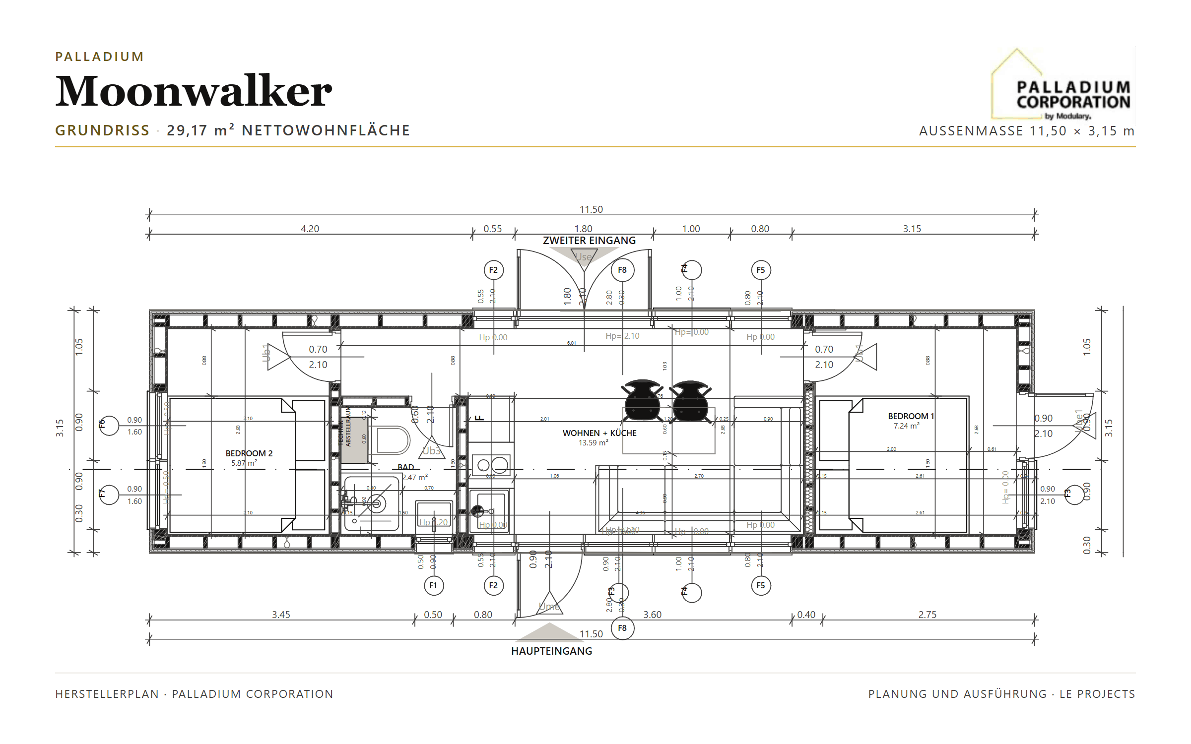 Palladium Moonwalker &ndash; Grundriss, Planblatt