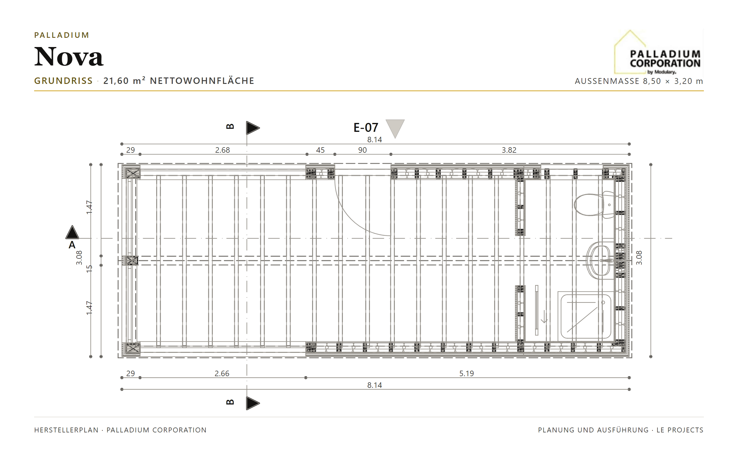 Palladium Nova &ndash; Grundriss, Planblatt