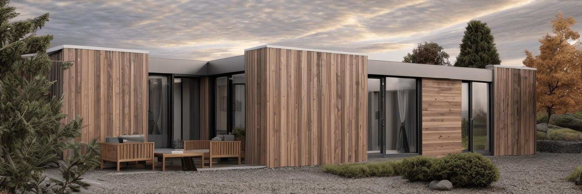Visualisierung: Palladium Polaris, Au&szlig;enansicht des Moduls in Holzrahmenbauweise