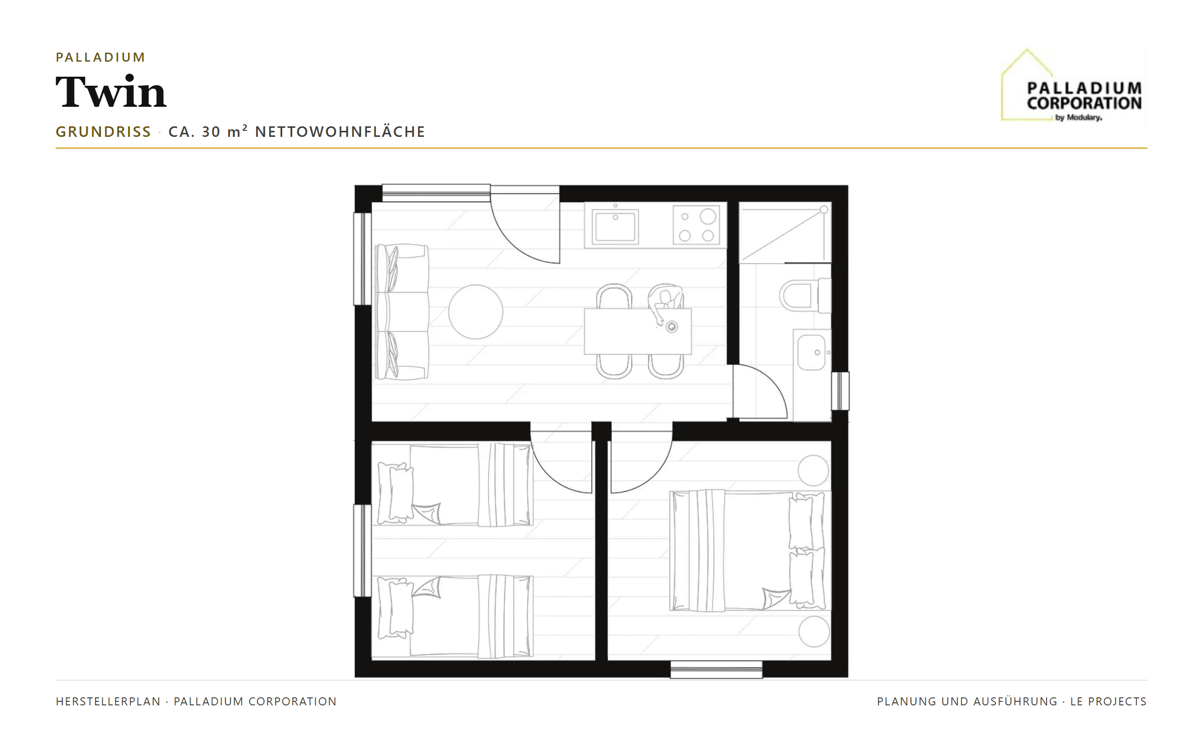 Palladium Twin &ndash; Grundriss, Planblatt