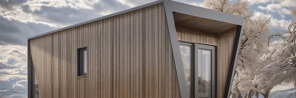 Visualisierung: Palladium Vader, Au&szlig;enansicht des Moduls in Holzrahmenbauweise