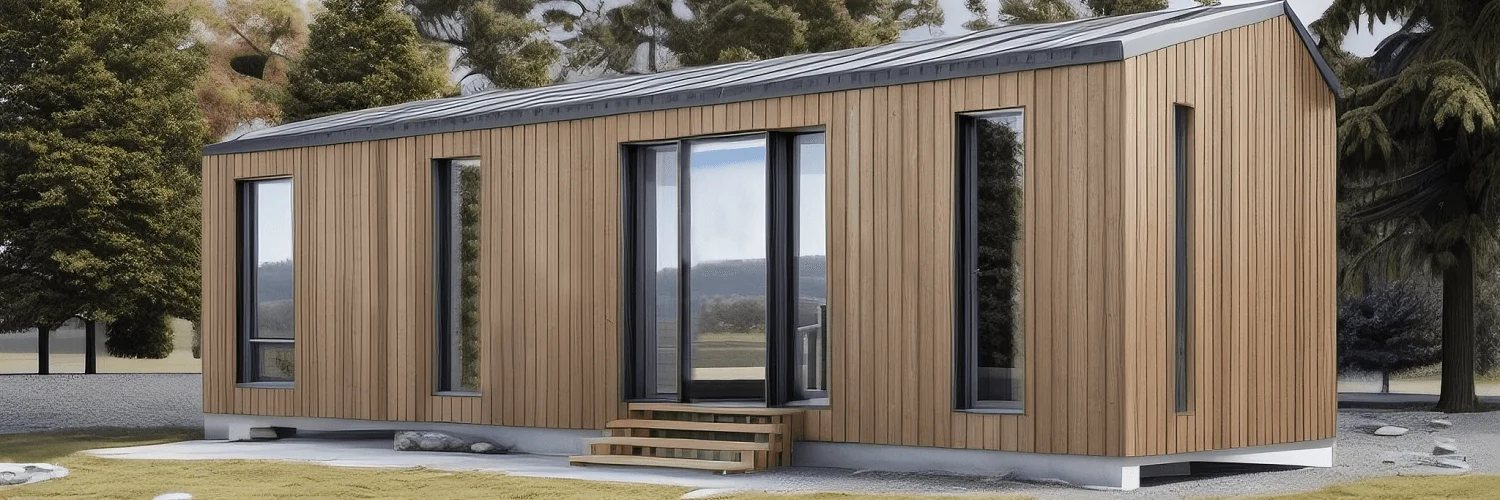 Visualisierung: Palladium Victoria, Au&szlig;enansicht des Moduls in Holzrahmenbauweise