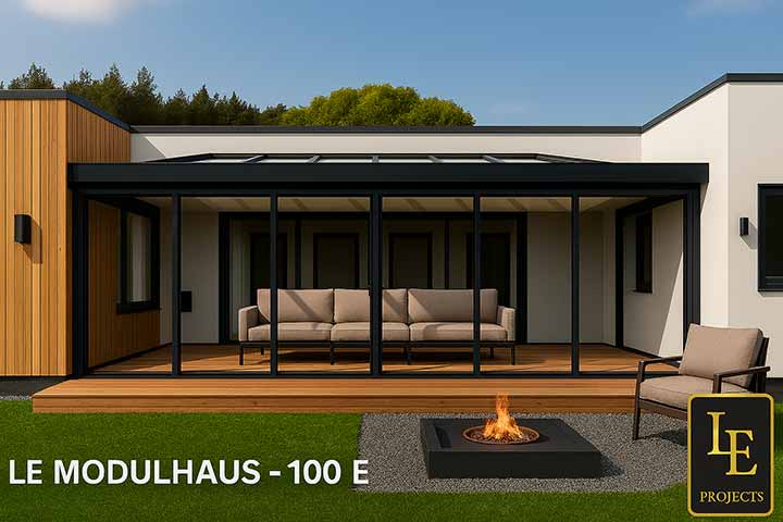 Wintergarten Lamellendach Modulhaus 10