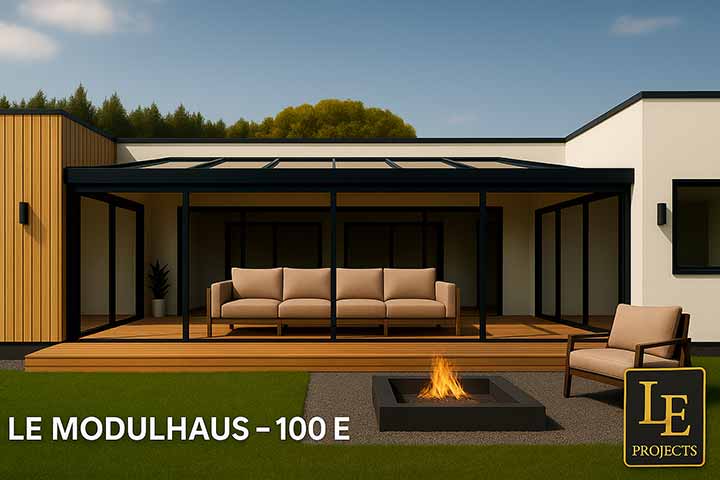 Wintergarten Lamellendach Modulhaus 11